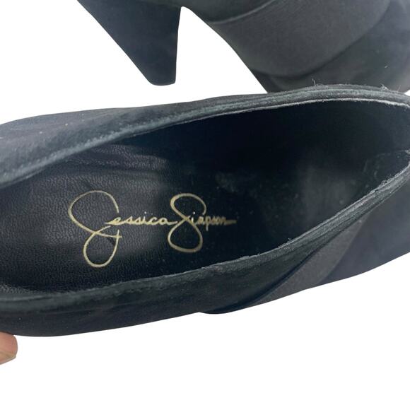 Jessica Simpson Ciera Black Suede Booties Womens Size 6B/36 - Picture 5 of 6